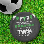 All-star Soccer Ball 2nd Birthday Paper Plate<br><div class="desc">Celebrate in style with these trendy 2nd birthday party paper plates. The design is easy to personalize with your own wording and your family and friends will be thrilled when they see these fabulous party plates. Matching items can be found in the collection.</div>
