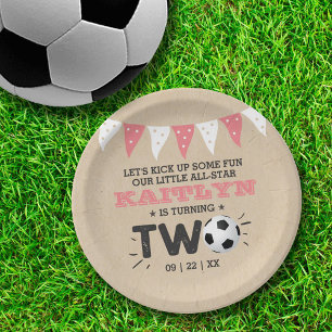 All-star Soccer Ball 2nd Birthday Paper Plate
