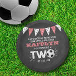 All-star Soccer Ball 2nd Birthday Paper Plate<br><div class="desc">Celebrate in style with these trendy 2nd birthday party paper plates. The design is easy to personalize with your own wording and your family and friends will be thrilled when they see these fabulous party plates. Matching items can be found in the collection.</div>