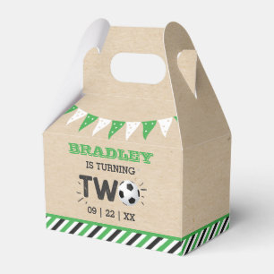 All-star Soccer Ball 2nd Birthday Party Favor Box
