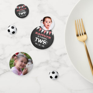 All-star Soccer Ball 2nd Birthday Party Photo Confetti