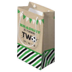 All-star Soccer Ball 2nd Birthday Party Small Gift Bag
