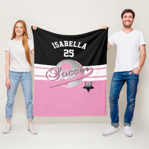All Star Soccer Pink Fleece Blanket