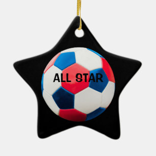 All Star Soccer Star Ceramic Ornament