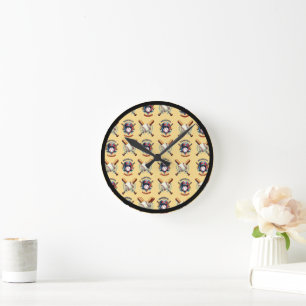 All-Star Spirit: Classic Baseball Essentials Sport Round Clock