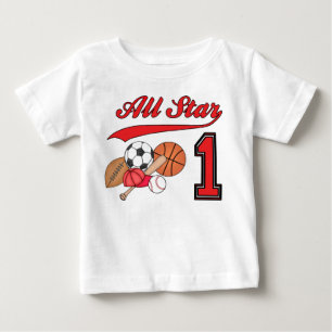 All Star Sports 1st Birthday Baby T-Shirt