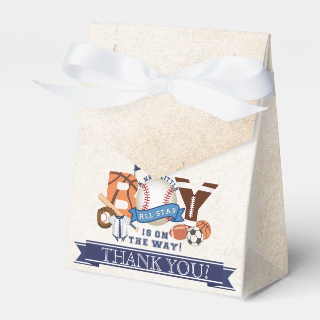 All Star Sports Baby Shower  Favor Box (Front Side)