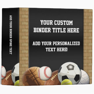 All Star Sports Balls w/ Brick Wall Binder