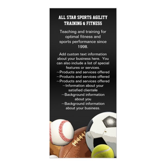 All Star Sports Balls w/ Brick Wall Rack Card (Front)