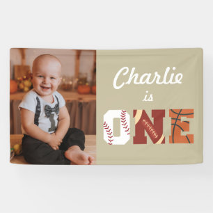 All-Star Sports First Birthday Photo Banner