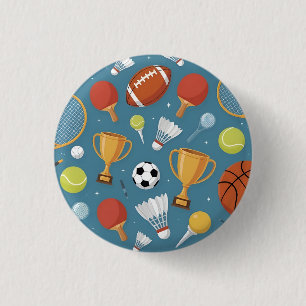 All-Star Sports Medley Party 1 Inch Round Button