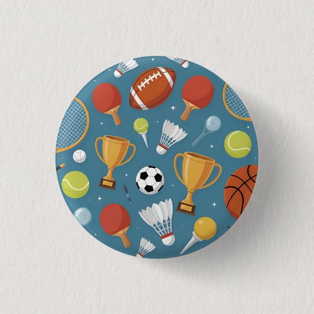All-Star Sports Medley Party 1 Inch Round Button (Front)