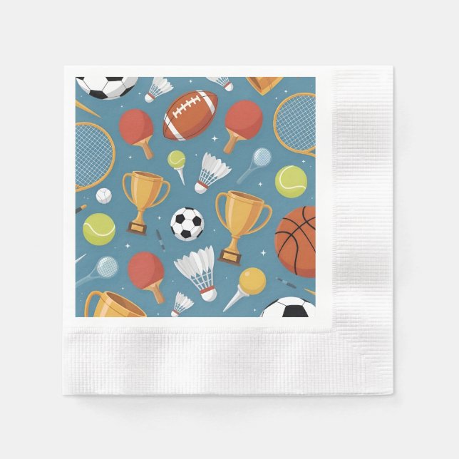 All-Star Sports Medley Party Napkin (Front)