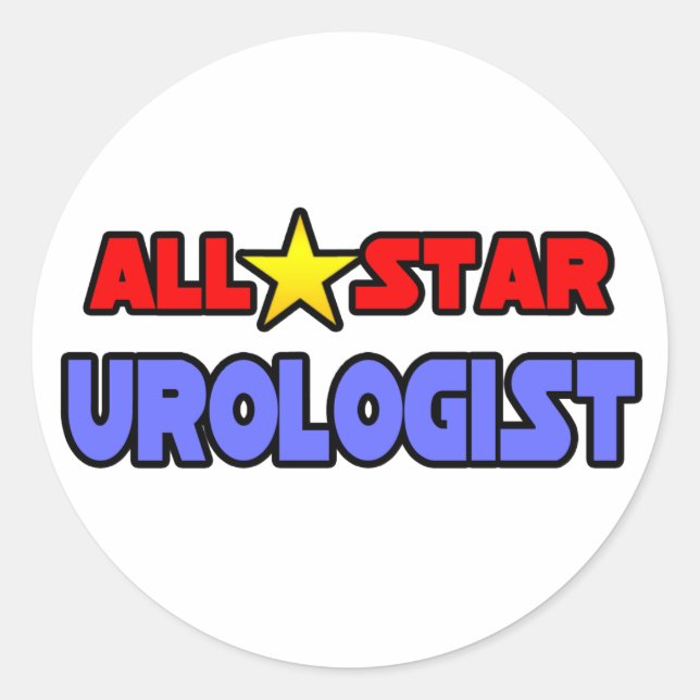 All Star Urologist Classic Round Sticker (Front)