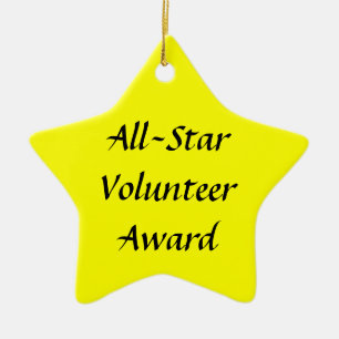 All-Star Volunteer Award Commemorative Ceramic Ornament