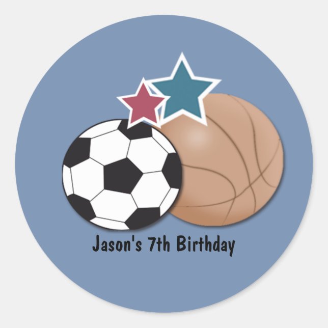 All stars Sports Envelope Seals Party Favours (Front)