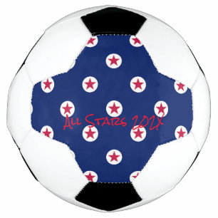 All Stars Team Year Red White Blue Awards Soccer Ball