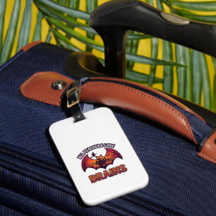 All Teachers Love Brains Halloween Bat Haunted Hou Luggage Tag
