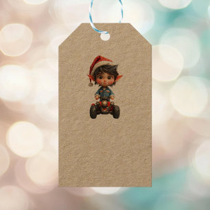 All-Terrain Christmas Elf Kraft Gift Tags