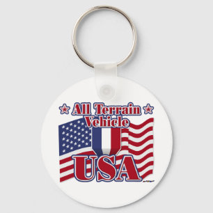 All Terrain Vehicle USA Keychain