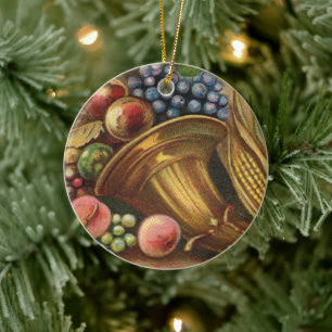 All Thanksgiving Bounty Be Thine Ceramic Ornament