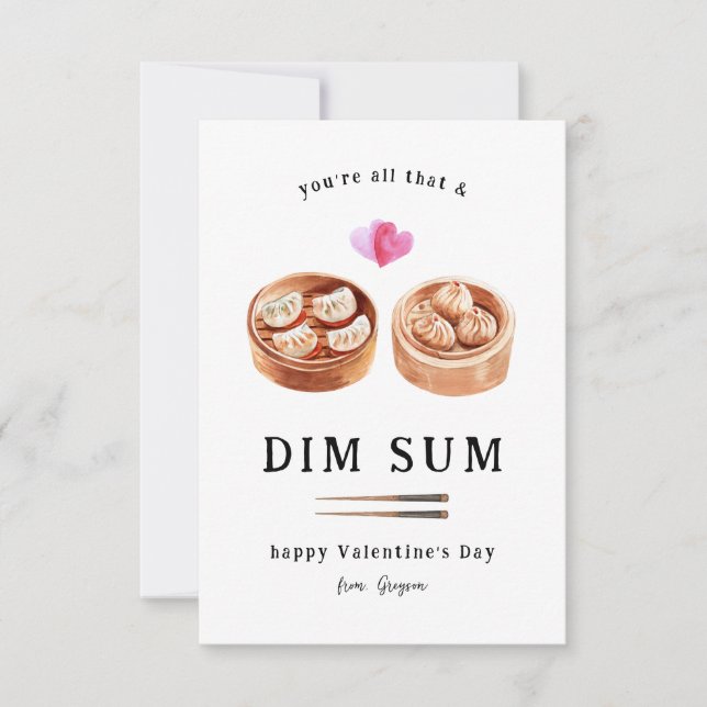 All That & Dim Sum | Dumpling Valentine Card (Front)