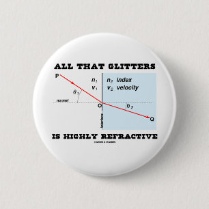 All That Glitters Is Highly Refractive (Physics) 2 Inch Round Button