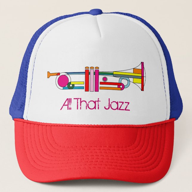 ALL THAT JAZZ TRUMPET Trucker Hat (Front)