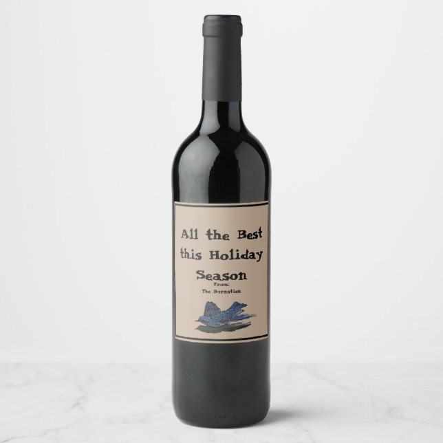 All The Best Blue Bird  Wine Label (Front)