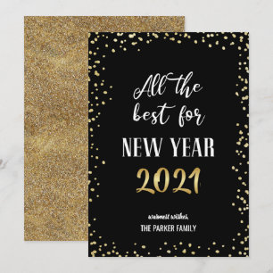 All The Best For NEW YEAR 2021 Festive Holiday Card