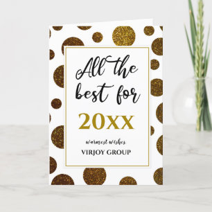 All The Best For New Year Business Photo Modern Holiday Card