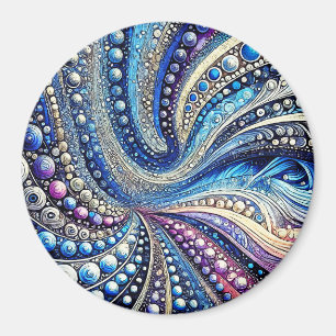 All The Blue And Purple Dots Magnet