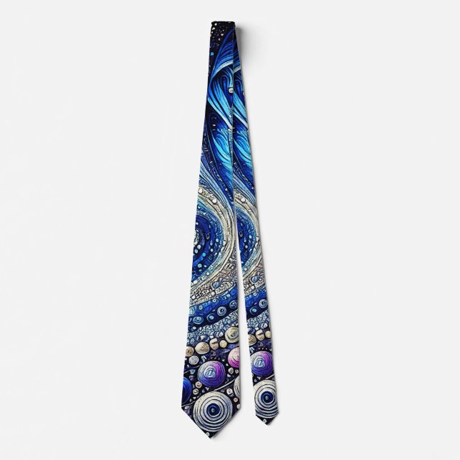 All The Blue And Purple Dots Tie (Front)