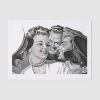 All The Boys Vintage Pin Up Girl  Tissue Paper