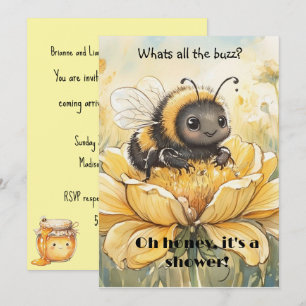 All The Buzz Baby Shower Invitation
