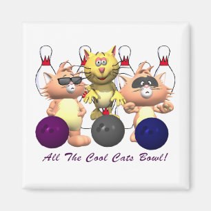 All The Cool Cats Bowl Magnet