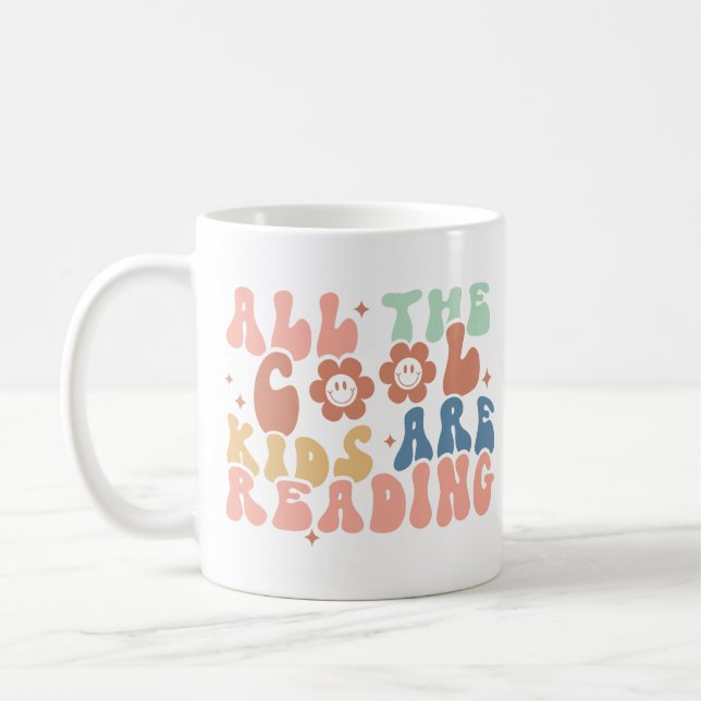 All The Cool Kids Are Reading Coffee Mug (Left)