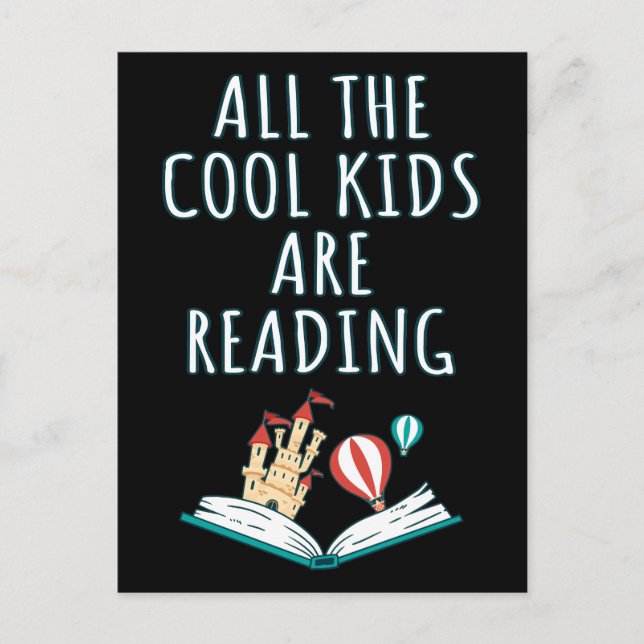 All The Cool Kids Are Reading II Postcard (Front)