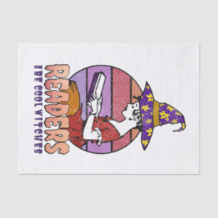 All The Cool kids Are Reading Vintage Retro Witch Tissue Paper