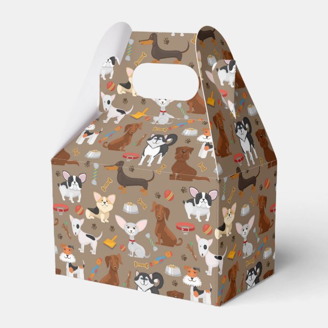 All the Cute Dogs  Favor Box (Front Side)