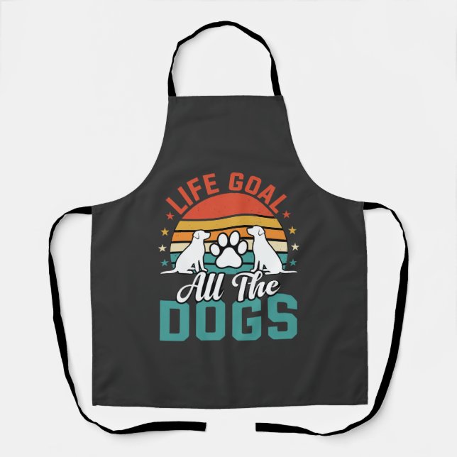 All The Dogs Retro Dog Lover Apron (Front)