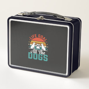 All The Dogs Retro Dog Lover Metal Lunch Box