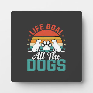 All The Dogs Retro Dog Lover Plaque