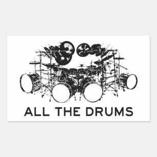 All The Drums Drummer Sticker