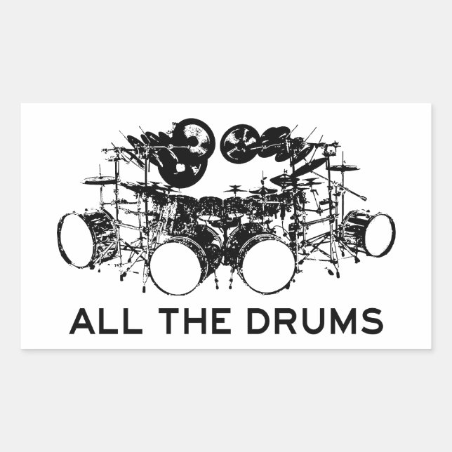 All The Drums Drummer Sticker (Front)