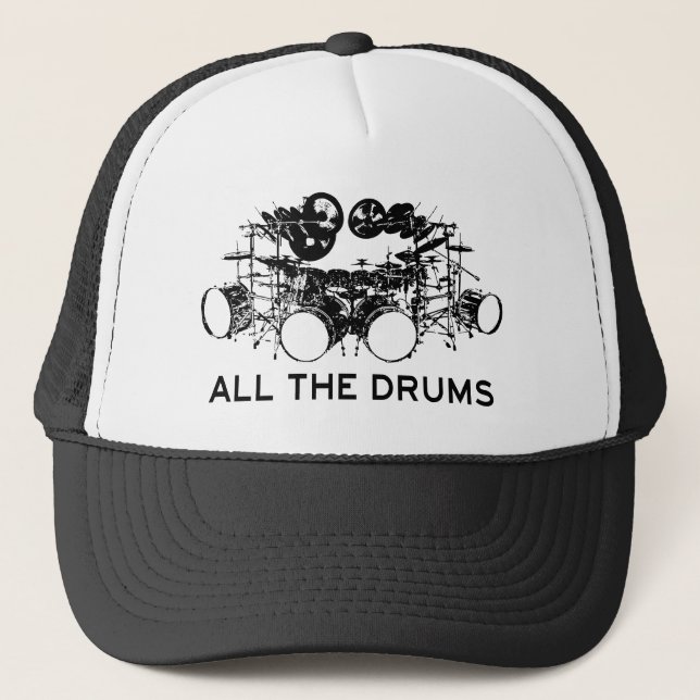 All The Drums Drummer Trucker Hat (Front)
