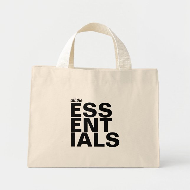 All the ESSENTIALS | Modern Minimalist  Mini Tote Bag (Front)