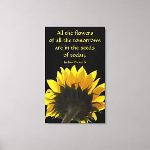 All The Flowers Sunflower Canvas Print