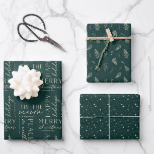All The Holiday Wishes Personalized Coordinating Wrapping Paper Sheet