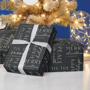 All The Holiday Wishes Personalized Wrapping Paper